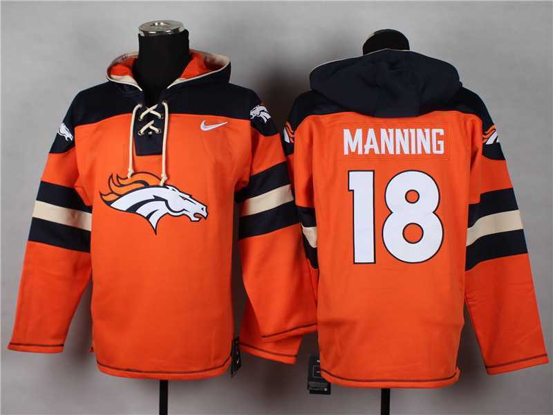 Denver Broncos #18 Peyton Manning Orange Player Stitched Pullover NFL Hoodie,We sell and wholesale Denver Broncos #18 Peyton Manning Orange Player Stitched Pullover NFL Hoodie on line form chian!