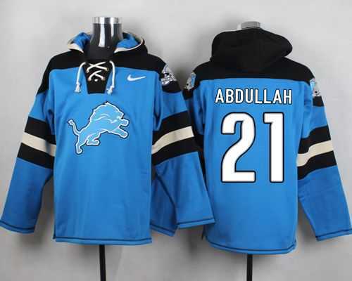 Detroit Lions #21 Ameer Abdullah Blue Player Stitched Pullover NFL Hoodie,We sell and wholesale Detroit Lions #21 Ameer Abdullah Blue Player Stitched Pullover NFL Hoodie on line form chian!