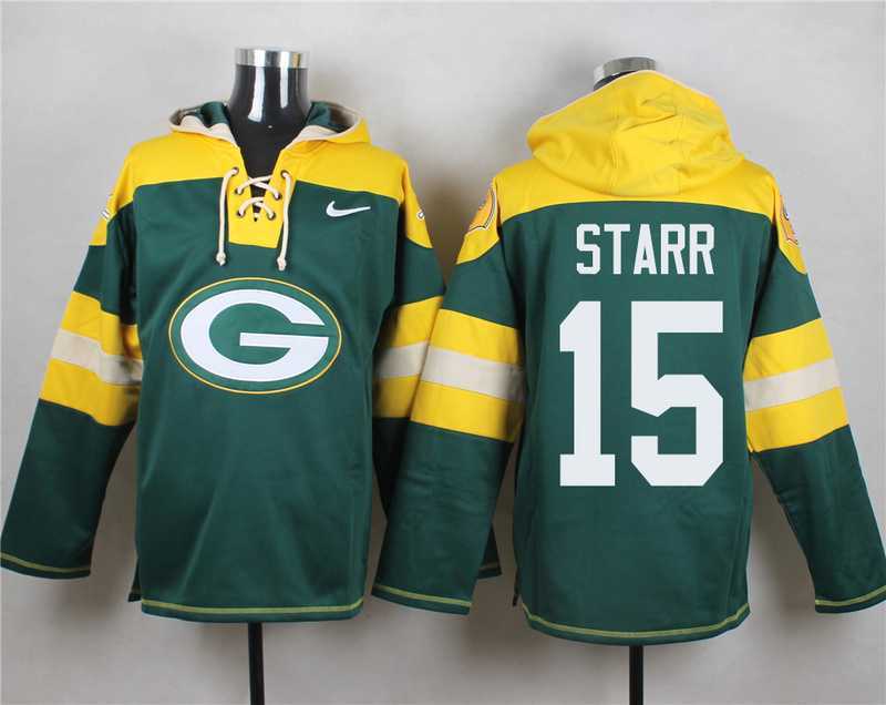 Green Bay Packers #15 Bart Starr Green Player Stitched Pullover NFL Hoodie,We sell and wholesale Green Bay Packers #15 Bart Starr Green Player Stitched Pullover NFL Hoodie on line form chian!