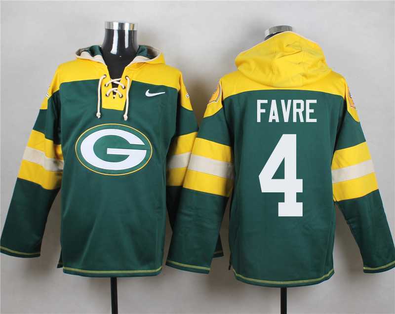 Green Bay Packers #4 Brett Favre Green Player Stitched Pullover NFL Hoodie,We sell and wholesale Green Bay Packers #4 Brett Favre Green Player Stitched Pullover NFL Hoodie on line form chian!