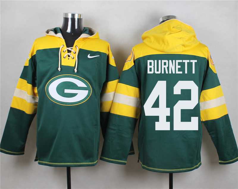 Green Bay Packers #42 Morgan Burnett Green Player Stitched Pullover NFL Hoodie,We sell and wholesale Green Bay Packers #42 Morgan Burnett Green Player Stitched Pullover NFL Hoodie on line form chian!