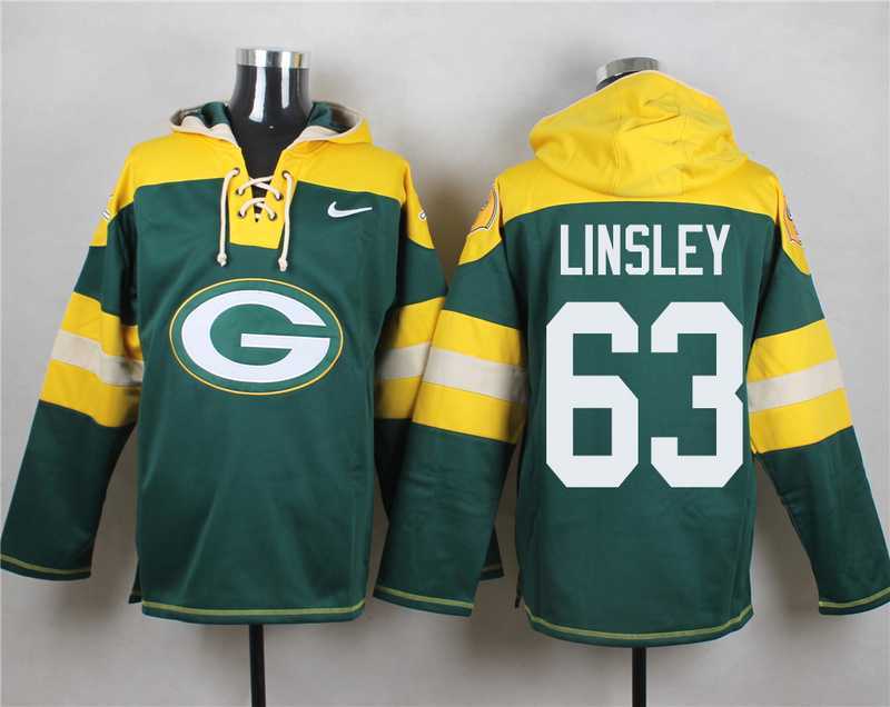 Green Bay Packers #63 Corey Linsley Green Player Stitched Pullover NFL Hoodie,We sell and wholesale Green Bay Packers #63 Corey Linsley Green Player Stitched Pullover NFL Hoodie on line form chian!