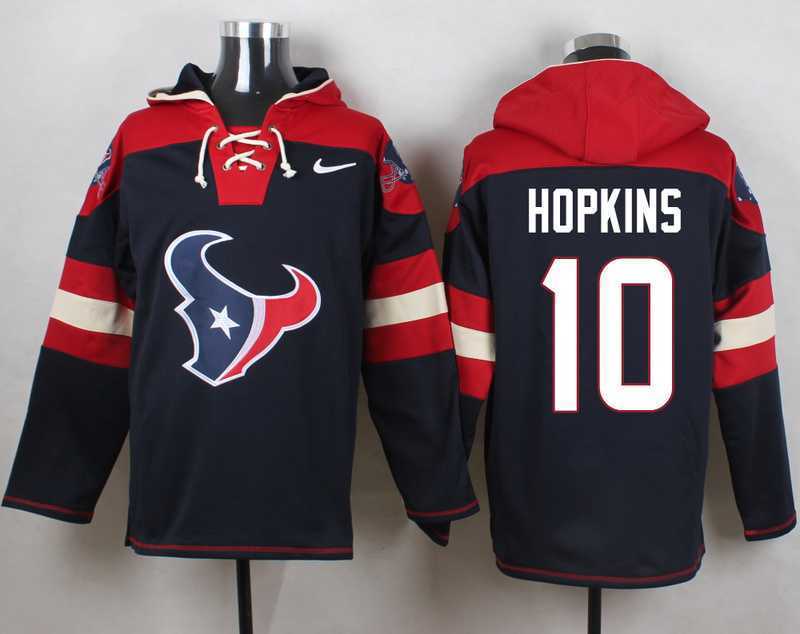 Houston Texans #10 DeAndre Hopkins Navy Blue Player Stitched Pullover NFL Hoodie,We sell and wholesale Houston Texans #10 DeAndre Hopkins Navy Blue Player Stitched Pullover NFL Hoodie on line form chian!