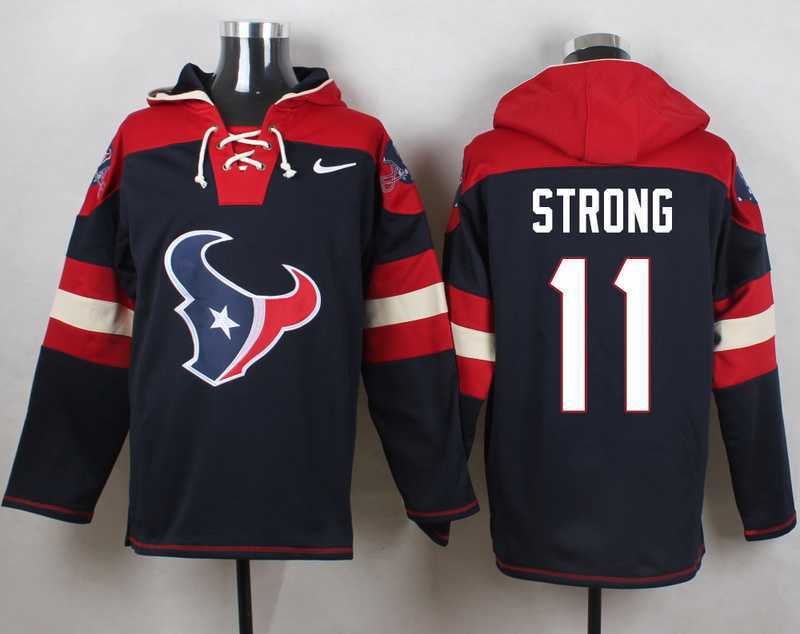 Houston Texans #11 Jaelen Strong Navy Blue Player Stitched Pullover NFL Hoodie,We sell and wholesale Houston Texans #11 Jaelen Strong Navy Blue Player Stitched Pullover NFL Hoodie on line form chian!