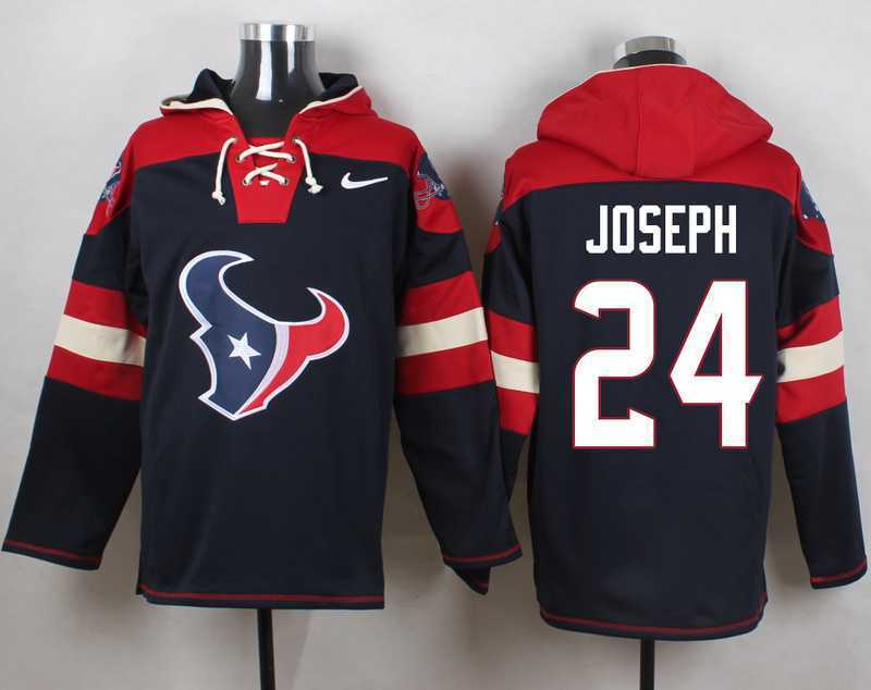 Houston Texans #24 Johnathan Joseph Navy Blue Player Stitched Pullover NFL Hoodie,We sell and wholesale Houston Texans #24 Johnathan Joseph Navy Blue Player Stitched Pullover NFL Hoodie on line form chian!