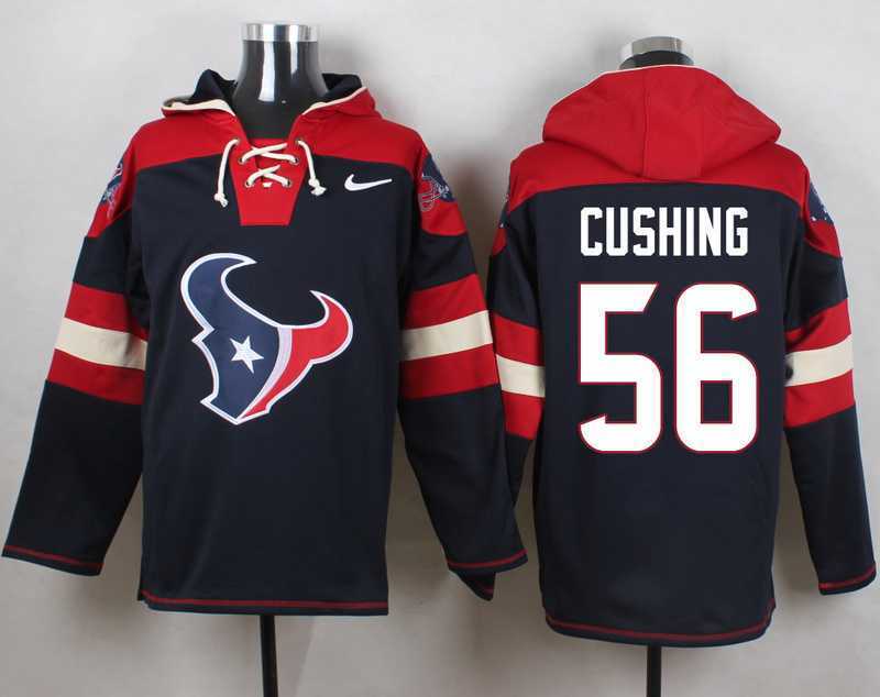 Houston Texans #56 Brian Cushing Navy Blue Player Stitched Pullover NFL Hoodie,We sell and wholesale Houston Texans #56 Brian Cushing Navy Blue Player Stitched Pullover NFL Hoodie on line form chian!