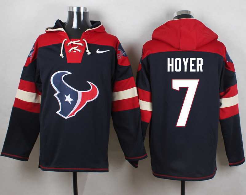 Houston Texans #7 Brian Hoyer Navy Blue Player Stitched Pullover NFL Hoodie,We sell and wholesale Houston Texans #7 Brian Hoyer Navy Blue Player Stitched Pullover NFL Hoodie on line form chian!