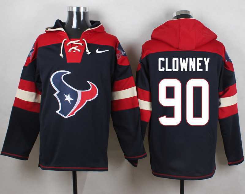 Houston Texans #90 Jadeveon Clowney Navy Blue Player Stitched Pullover NFL Hoodie,We sell and wholesale Houston Texans #90 Jadeveon Clowney Navy Blue Player Stitched Pullover NFL Hoodie on line form chian!
