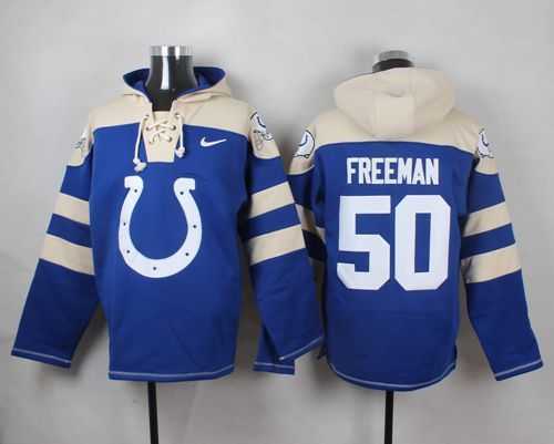 Indianapolis Colts #50 Jerrell Freeman Royal Blue Player Stitched Pullover NFL Hoodie,We sell and wholesale Indianapolis Colts #50 Jerrell Freeman Royal Blue Player Stitched Pullover NFL Hoodie on line form chian!