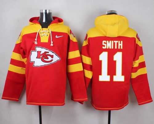 Kansas City Chiefs #11 Alex Smith Red Player Stitched Pullover NFL Hoodie,We sell and wholesale Kansas City Chiefs #11 Alex Smith Red Player Stitched Pullover NFL Hoodie on line form chian!