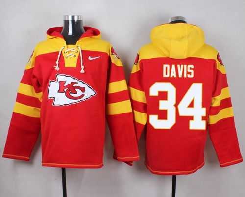 Kansas City Chiefs #34 Knile Davis Red Player Stitched Pullover NFL Hoodie,We sell and wholesale Kansas City Chiefs #34 Knile Davis Red Player Stitched Pullover NFL Hoodie on line form chian!