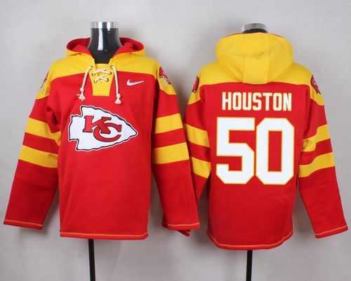 Kansas City Chiefs #50 Justin Houston Red Player Stitched Pullover NFL Hoodie,We sell and wholesale Kansas City Chiefs #50 Justin Houston Red Player Stitched Pullover NFL Hoodie on line form chian!