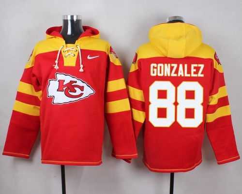 Kansas City Chiefs #88 Tony Gonzalez Red Player Stitched Pullover NFL Hoodie,We sell and wholesale Kansas City Chiefs #88 Tony Gonzalez Red Player Stitched Pullover NFL Hoodie on line form chian!