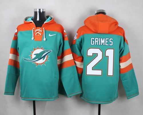 Miami Dolphins #21 Brent Grimes Aqua Green Player Stitched Pullover NFL Hoodie,We sell and wholesale Miami Dolphins #21 Brent Grimes Aqua Green Player Stitched Pullover NFL Hoodie on line form chian!