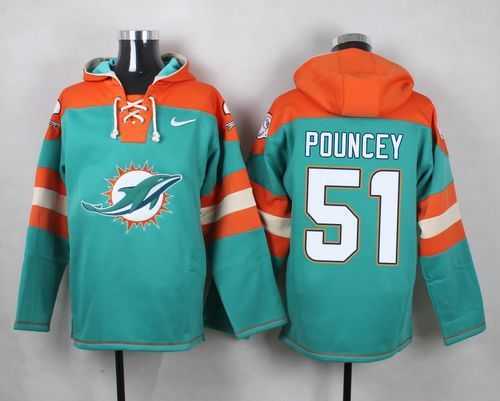 Miami Dolphins #51 Mike Pouncey Aqua Green Player Stitched Pullover NFL Hoodie,We sell and wholesale Miami Dolphins #51 Mike Pouncey Aqua Green Player Stitched Pullover NFL Hoodie on line form chian!