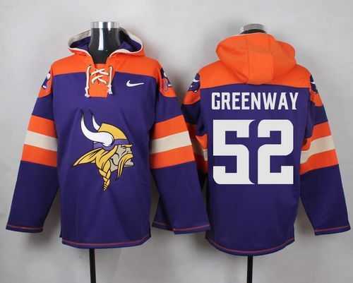 Minnesota Vikings #52 Chad Greenway Purple Player Stitched Pullover NFL Hoodie,We sell and wholesale Minnesota Vikings #52 Chad Greenway Purple Player Stitched Pullover NFL Hoodie on line form chian!
