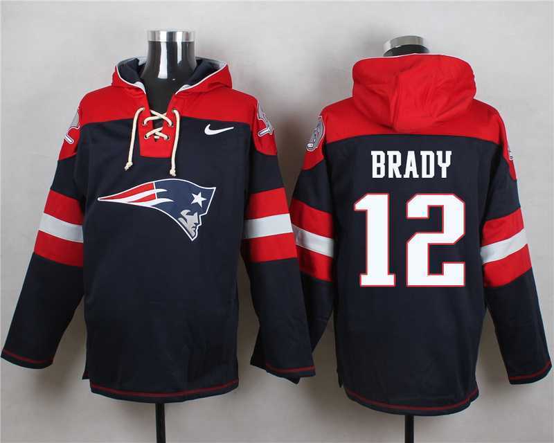 New England Patriots #12 Tom Brady Navy Blue Player Stitched Pullover NFL Hoodie,We sell and wholesale New England Patriots #12 Tom Brady Navy Blue Player Stitched Pullover NFL Hoodie on line form chian!