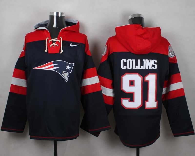 New England Patriots #91 Collins Navy Blue Player Stitched Pullover NFL Hoodie,We sell and wholesale New England Patriots #91 Collins Navy Blue Player Stitched Pullover NFL Hoodie on line form chian!