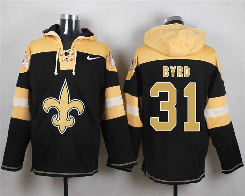 New Orleans Saints #31 Jairus Byrd Black Player Stitched Pullover NFL Hoodie,We sell and wholesale New Orleans Saints #31 Jairus Byrd Black Player Stitched Pullover NFL Hoodie on line form chian!