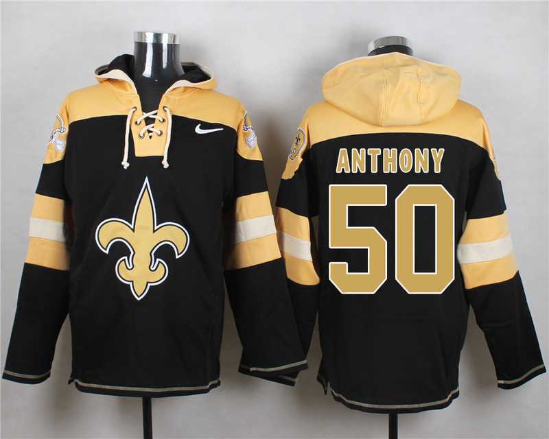 New Orleans Saints #50 Stephone Anthony Black Player Stitched Pullover NFL Hoodie,We sell and wholesale New Orleans Saints #50 Stephone Anthony Black Player Stitched Pullover NFL Hoodie on line form chian!
