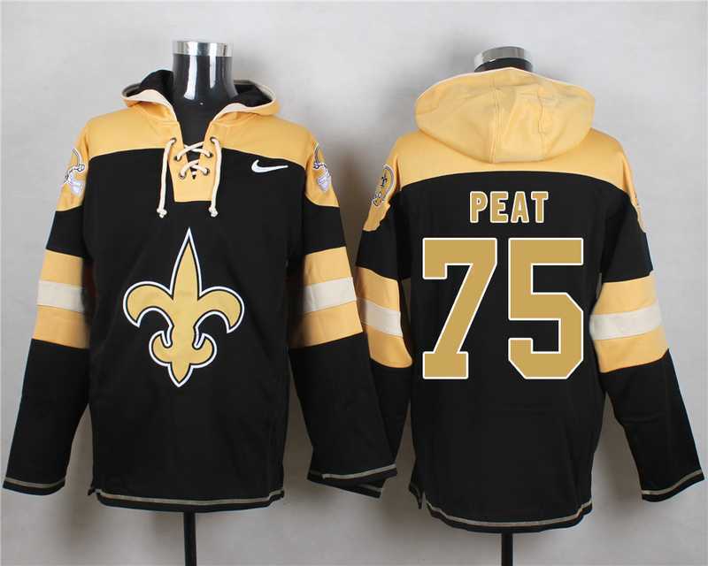 New Orleans Saints #75 Andrus Peat Black Player Stitched Pullover NFL Hoodie,We sell and wholesale New Orleans Saints #75 Andrus Peat Black Player Stitched Pullover NFL Hoodie on line form chian!