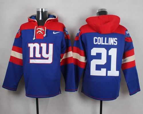 New York Giants #21 Landon Collins Royal Blue Player Stitched Pullover NFL Hoodie,We sell and wholesale New York Giants #21 Landon Collins Royal Blue Player Stitched Pullover NFL Hoodie on line form chian!