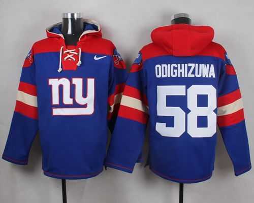 New York Giants #58 Owa Odighizuwa Royal Blue Player Stitched Pullover NFL Hoodie,We sell and wholesale New York Giants #58 Owa Odighizuwa Royal Blue Player Stitched Pullover NFL Hoodie on line form chian!