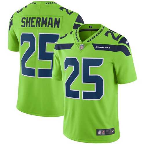Nike Seattle Seahawks #25 Richard Sherman Green NFL Vapor Untouchable Player Limited Jersey,We sell and wholesale Nike Seattle Seahawks #25 Richard Sherman Green NFL Vapor Untouchable Player Limited Jersey on line form chian!