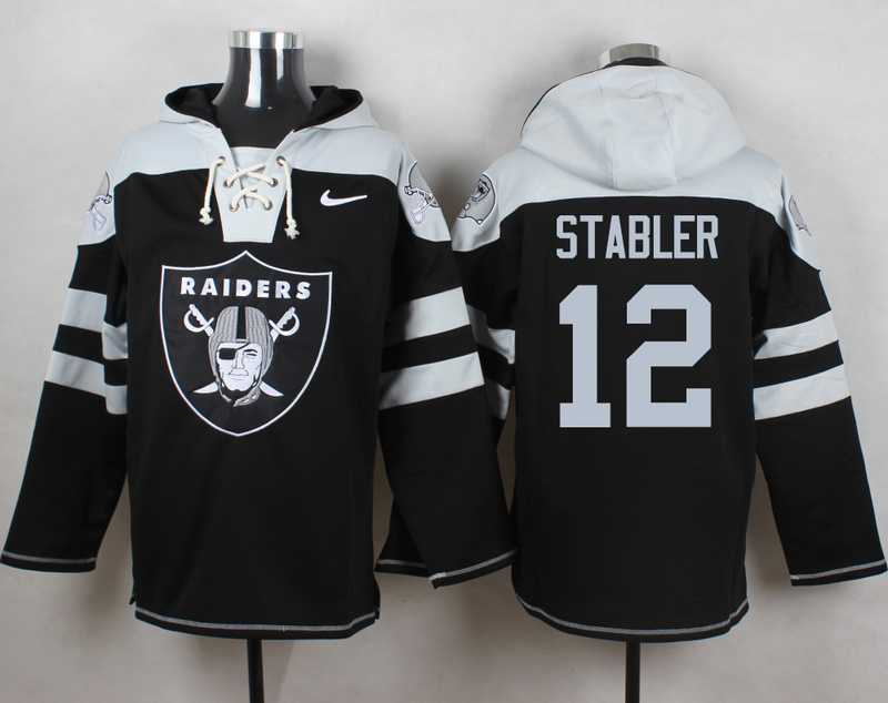 Oakland Raiders #12 Kenny Stabler Black Player Stitched Pullover NFL Hoodie,We sell and wholesale Oakland Raiders #12 Kenny Stabler Black Player Stitched Pullover NFL Hoodie on line form chian!