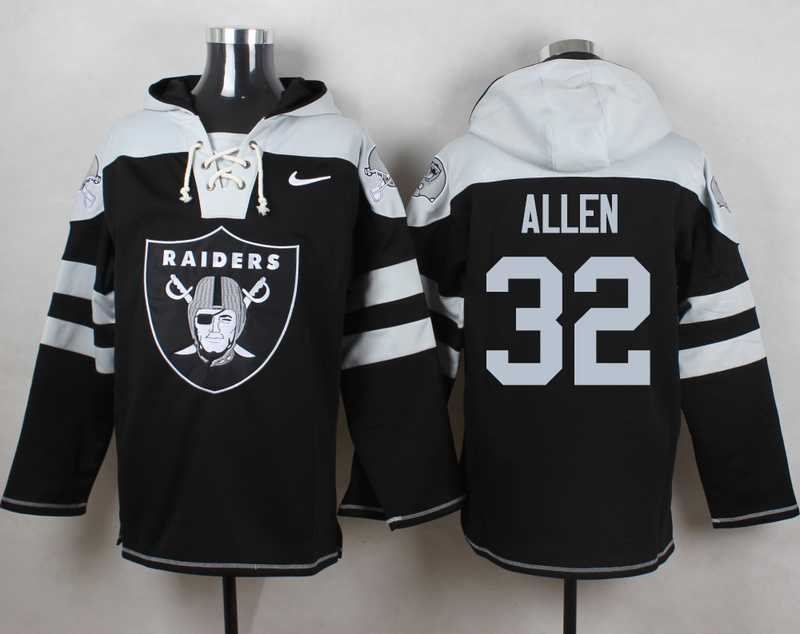 Oakland Raiders #32 Marcus Allen Black Player Stitched Pullover NFL Hoodie,We sell and wholesale Oakland Raiders #32 Marcus Allen Black Player Stitched Pullover NFL Hoodie on line form chian!