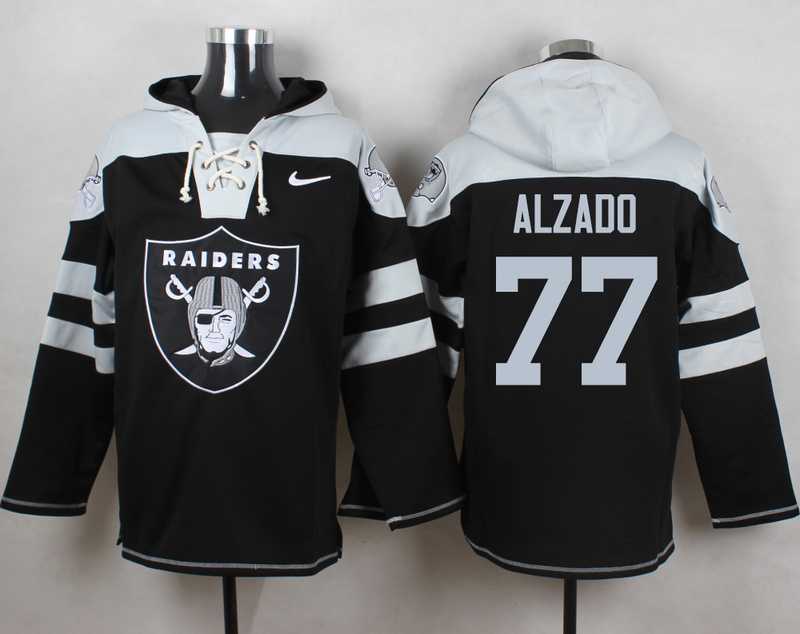 Oakland Raiders #77 Lyle Alzado Black Player Stitched Pullover NFL Hoodie,We sell and wholesale Oakland Raiders #77 Lyle Alzado Black Player Stitched Pullover NFL Hoodie on line form chian!
