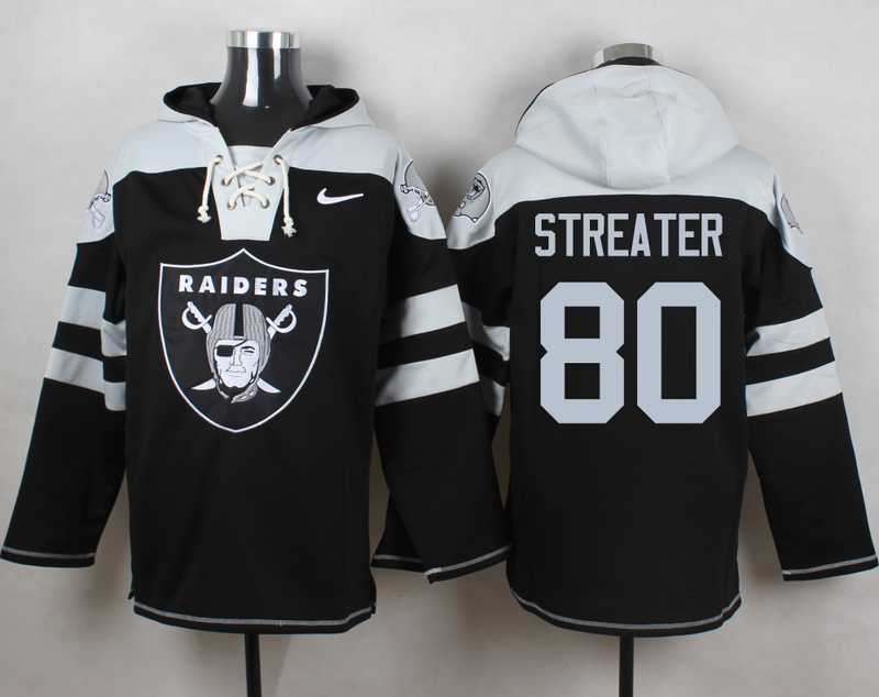 Oakland Raiders #80 Rod Streater Black Player Stitched Pullover NFL Hoodie,We sell and wholesale Oakland Raiders #80 Rod Streater Black Player Stitched Pullover NFL Hoodie on line form chian!