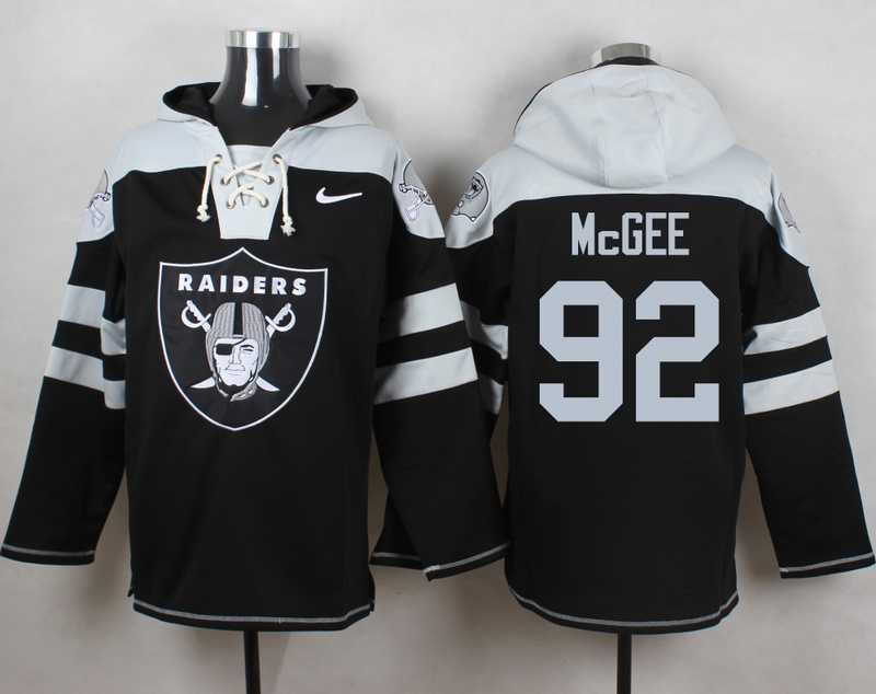 Oakland Raiders #92 Stacy McGee Black Player Stitched Pullover NFL Hoodie,We sell and wholesale Oakland Raiders #92 Stacy McGee Black Player Stitched Pullover NFL Hoodie on line form chian!