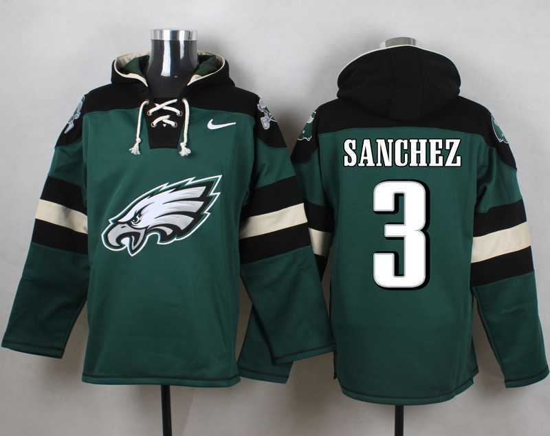 Philadelphia Eagles #3 Mark Sanchez Midnight Green Player Stitched Pullover NFL Hoodie,We sell and wholesale Philadelphia Eagles #3 Mark Sanchez Midnight Green Player Stitched Pullover NFL Hoodie on line form chian!