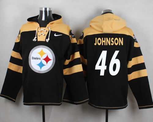 Pittsburgh Steelers #46 Will Johnson Black Player Stitched Pullover NFL Hoodie,We sell and wholesale Pittsburgh Steelers #46 Will Johnson Black Player Stitched Pullover NFL Hoodie on line form chian!