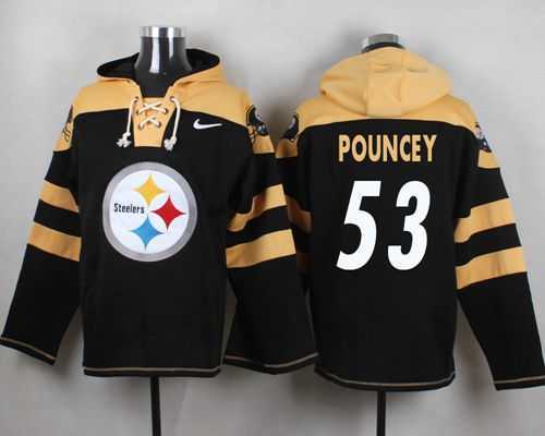 Pittsburgh Steelers #53 Maurkice Pouncey Black Player Stitched Pullover NFL Hoodie,We sell and wholesale Pittsburgh Steelers #53 Maurkice Pouncey Black Player Stitched Pullover NFL Hoodie on line form chian!