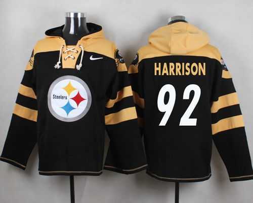 Pittsburgh Steelers #92 James Harrison Black Player Stitched Pullover NFL Hoodie,We sell and wholesale Pittsburgh Steelers #92 James Harrison Black Player Stitched Pullover NFL Hoodie on line form chian!