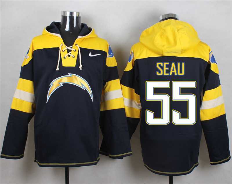 San Diego Chargers #55 Junior Seau Navy Blue Player Stitched Pullover NFL Hoodie,We sell and wholesale San Diego Chargers #55 Junior Seau Navy Blue Player Stitched Pullover NFL Hoodie on line form chian!