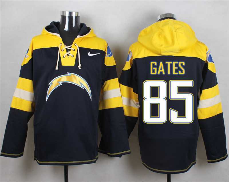 San Diego Chargers #85 Antonio Gates Navy Blue Player Stitched Pullover NFL Hoodie,We sell and wholesale San Diego Chargers #85 Antonio Gates Navy Blue Player Stitched Pullover NFL Hoodie on line form chian!