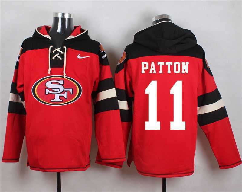San Francisco 49ers #11 Quinton Patton Red Player Stitched Pullover NFL Hoodie,We sell and wholesale San Francisco 49ers #11 Quinton Patton Red Player Stitched Pullover NFL Hoodie on line form chian!