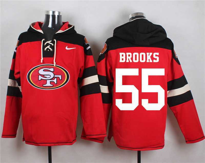 San Francisco 49ers #55 Ahmad Brooks Red Player Stitched Pullover NFL Hoodie,We sell and wholesale San Francisco 49ers #55 Ahmad Brooks Red Player Stitched Pullover NFL Hoodie on line form chian!