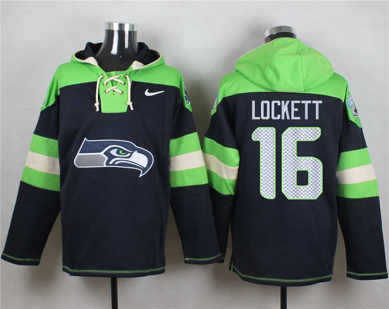 Seattle Seahawks #16 Tyler Lockett Steel Blue Player Stitched Pullover NFL Hoodie,We sell and wholesale Seattle Seahawks #16 Tyler Lockett Steel Blue Player Stitched Pullover NFL Hoodie on line form chian!
