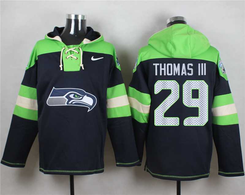 Seattle Seahawks #29 Earl Thomas III Steel Blue Player Stitched Pullover NFL Hoodie,We sell and wholesale Seattle Seahawks #29 Earl Thomas III Steel Blue Player Stitched Pullover NFL Hoodie on line form chian!