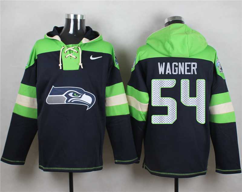 Seattle Seahawks #54 Bobby Wagner Steel Blue Player Stitched Pullover NFL Hoodie,We sell and wholesale Seattle Seahawks #54 Bobby Wagner Steel Blue Player Stitched Pullover NFL Hoodie on line form chian!