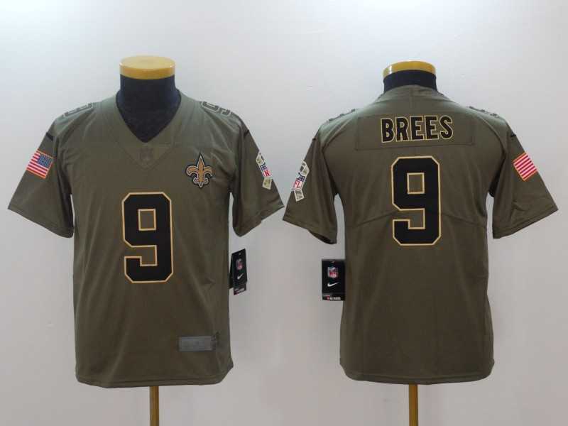 Youth Nike Saints #9 Drew Brees Olive Salute To Service Limited Jersey,We sell and wholesale Youth Nike Saints #9 Drew Brees Olive Salute To Service Limited Jersey on line form chian!
