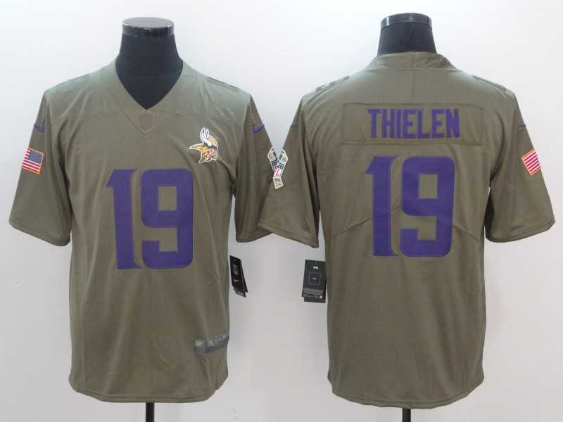 Nike Minnesota Vikings #19 Adam Thielen Olive Salute To Service Limited Jerseys,We sell and wholesale Nike Minnesota Vikings #19 Adam Thielen Olive Salute To Service Limited Jerseys on line form chian!