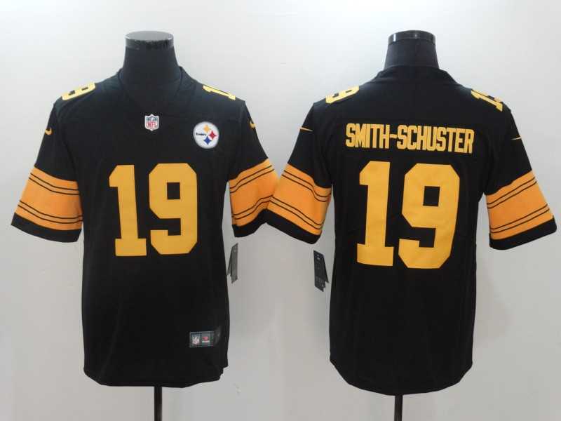 Nike Pittsburgh Steelers #19 JuJu Smith-Schuster Black Color Rush Limited Jerseys,We sell and wholesale Nike Pittsburgh Steelers #19 JuJu Smith-Schuster Black Color Rush Limited Jerseys on line form chian!