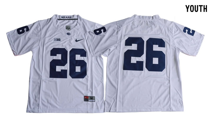 Penn State Nittany Lions #26 Saquon Barkley White Youth College Football Jersey,We sell and wholesale Penn State Nittany Lions #26 Saquon Barkley White Youth College Football Jersey on line form chian!
