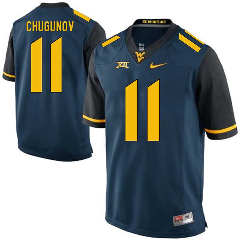 West Virginia Mountaineers #11 Chris Chugunov Navy College Football Jersey DingZhi,We sell and wholesale West Virginia Mountaineers #11 Chris Chugunov Navy College Football Jersey DingZhi on line form chian!