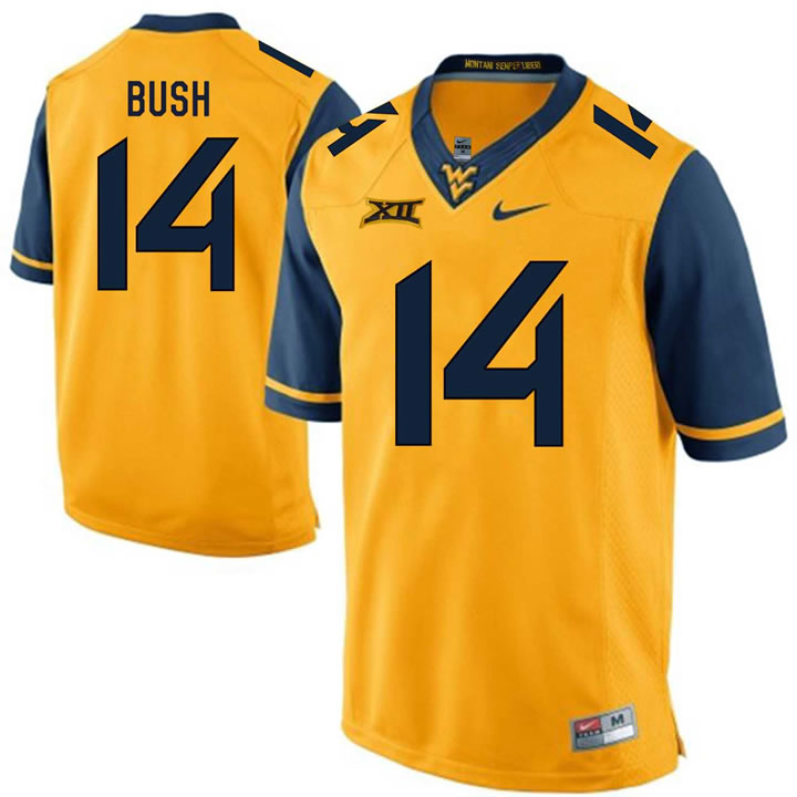 West Virginia Mountaineers #14 Tevin Bush Gold College Football Jersey DingZhi,We sell and wholesale West Virginia Mountaineers #14 Tevin Bush Gold College Football Jersey DingZhi on line form chian!